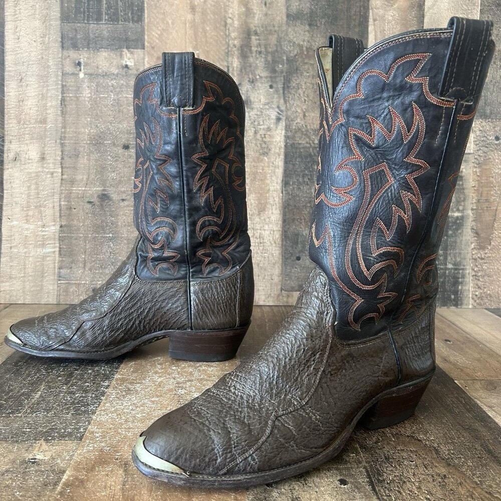 Olathe Vintage Western Brown Cowboy Boots Mens 10 D